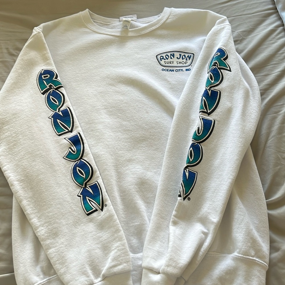 White Ron Jon crewneck
